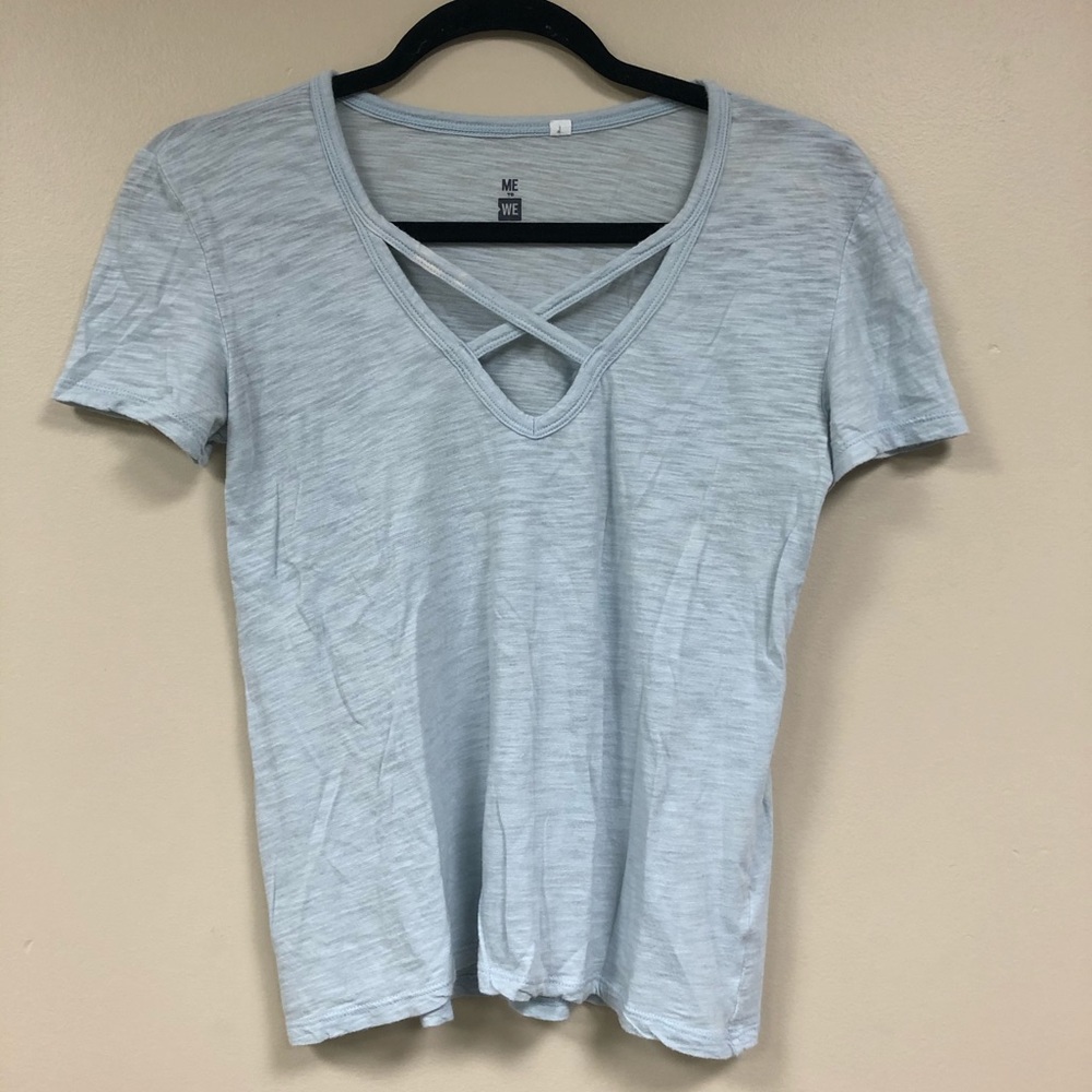 Blue Criss Cross Tee